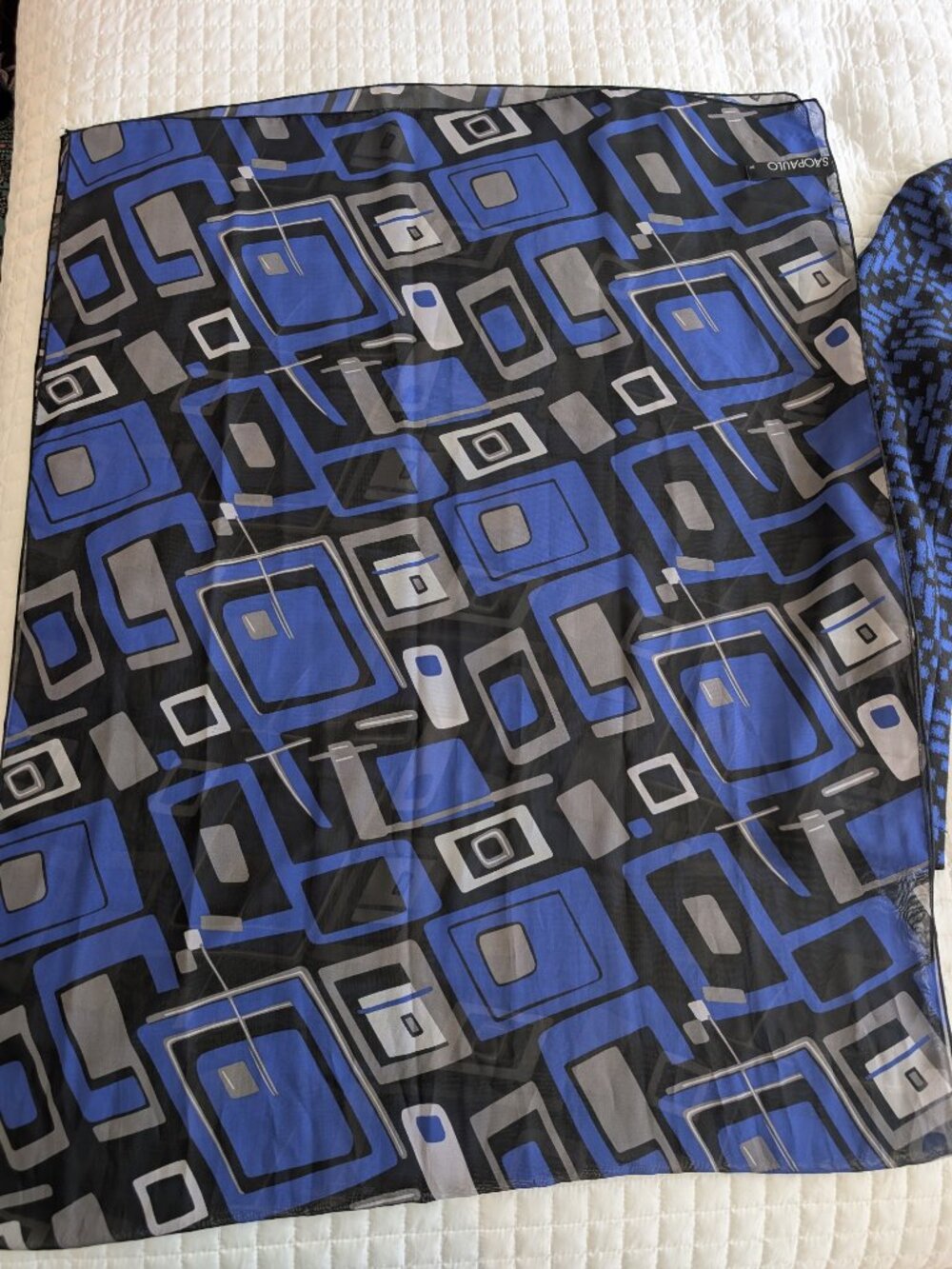SÃO PAULO 2-Pc Knit Jacket & Matching Silk Scarf Set - 36 - Picture 12 of 13